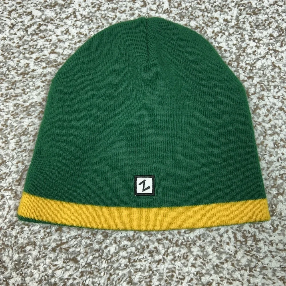 Minnesota North Stars Hat Beanie Mens‎ One Size Green Yellow NHL Hockey Zephyr